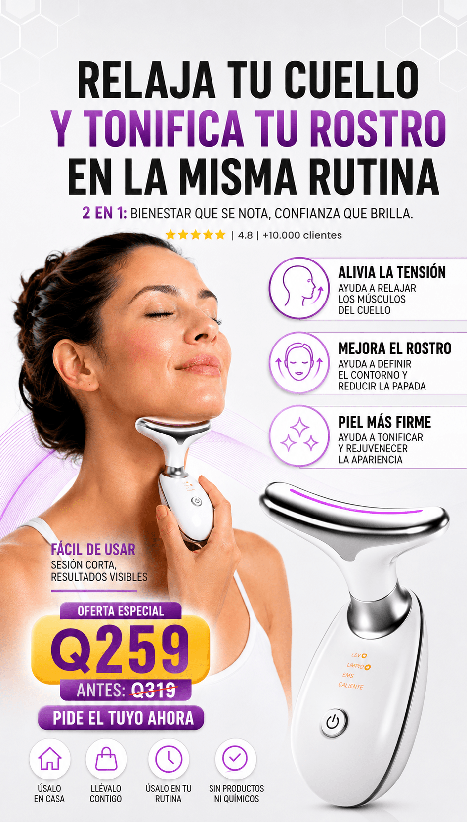 Masajeador de cuello y Tonificador facial - My Store 2